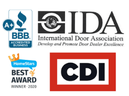The Door Master is Member of | International Door Association; BBB Accredited Business; Home Star; CDI